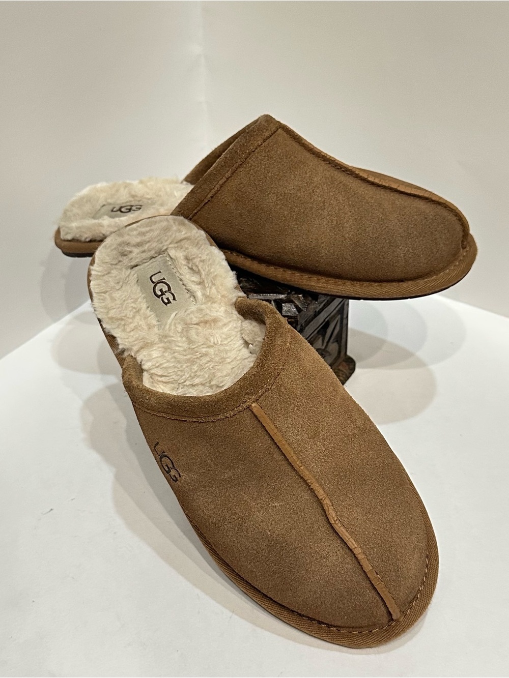 UGG NIB Pearle Scruff Slipper Chestnut Shearling Lined Women's US 7 1115139